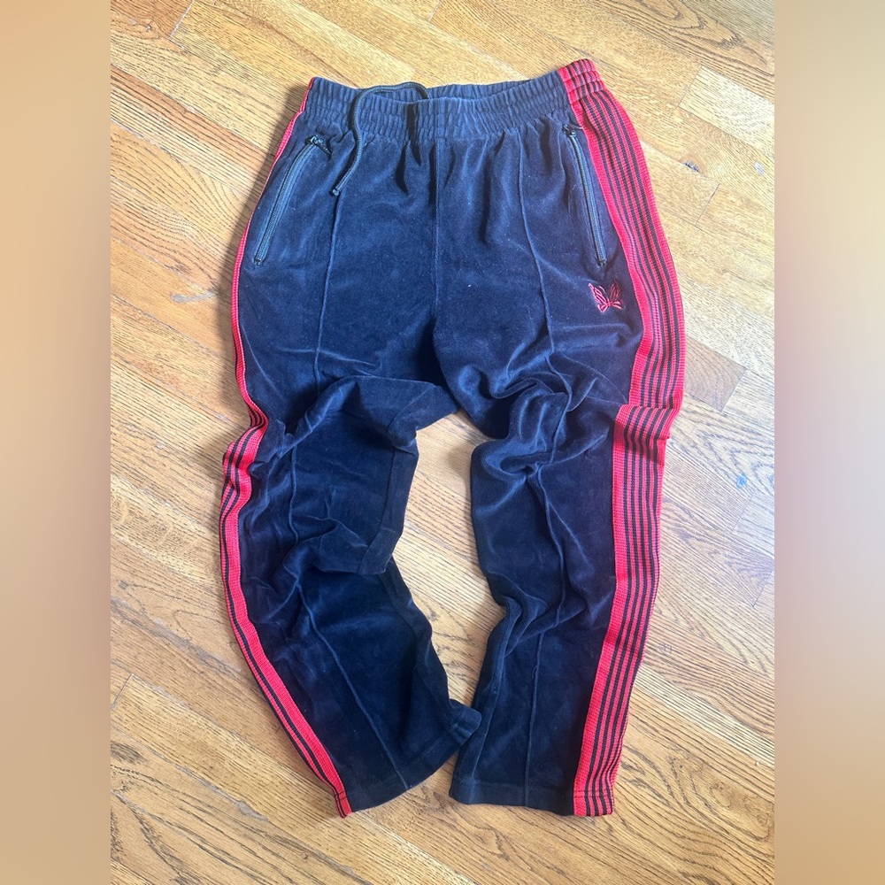 Needles Kids Black and Red Joggers